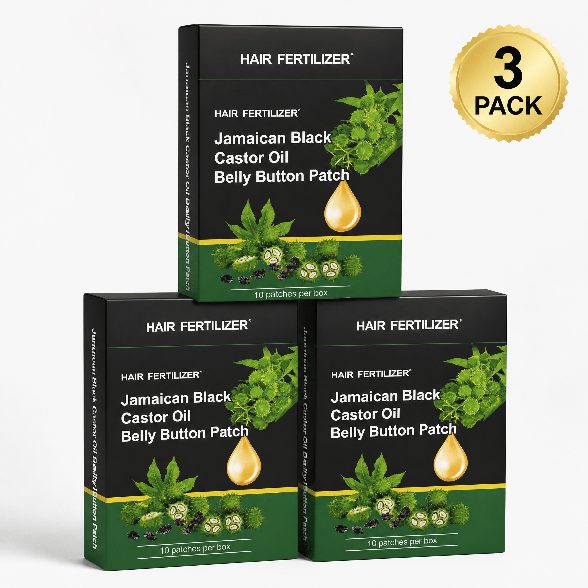 Jamaican Black Castor Oil For Belly Button (3 month supply) - Hair Fertilizer
