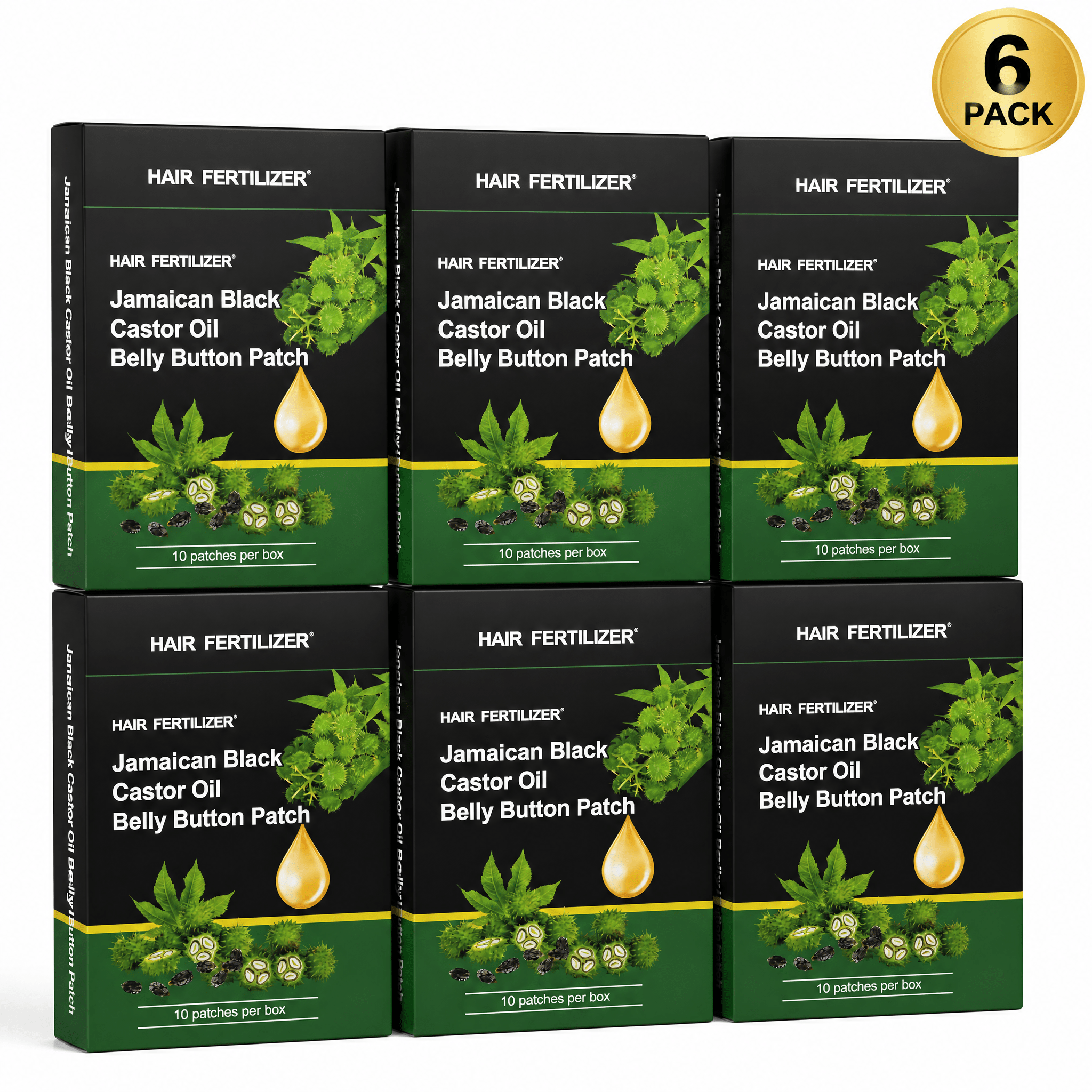 Jamaican Black Castor Oil For Belly Button (6 month supply) - Hair Fertilizer